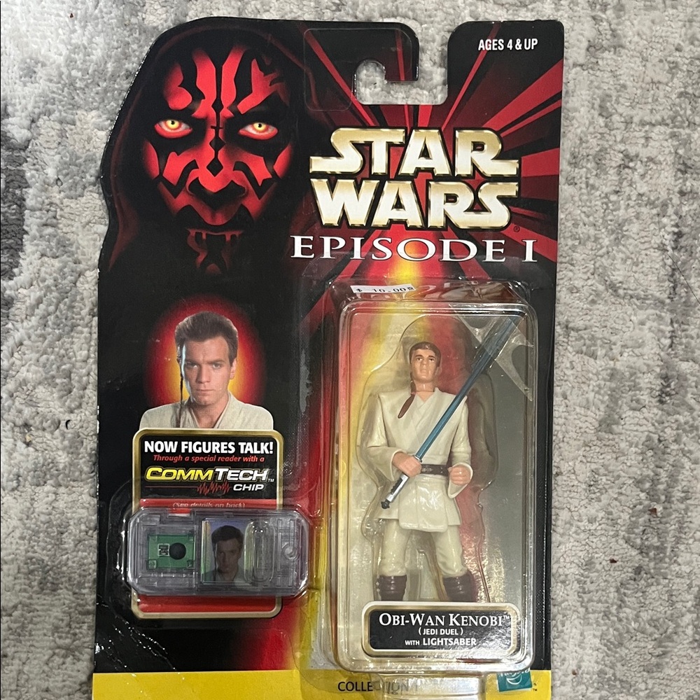 Star Wars Episode I Obi-Wan Kenobi Figure with Lightsaber